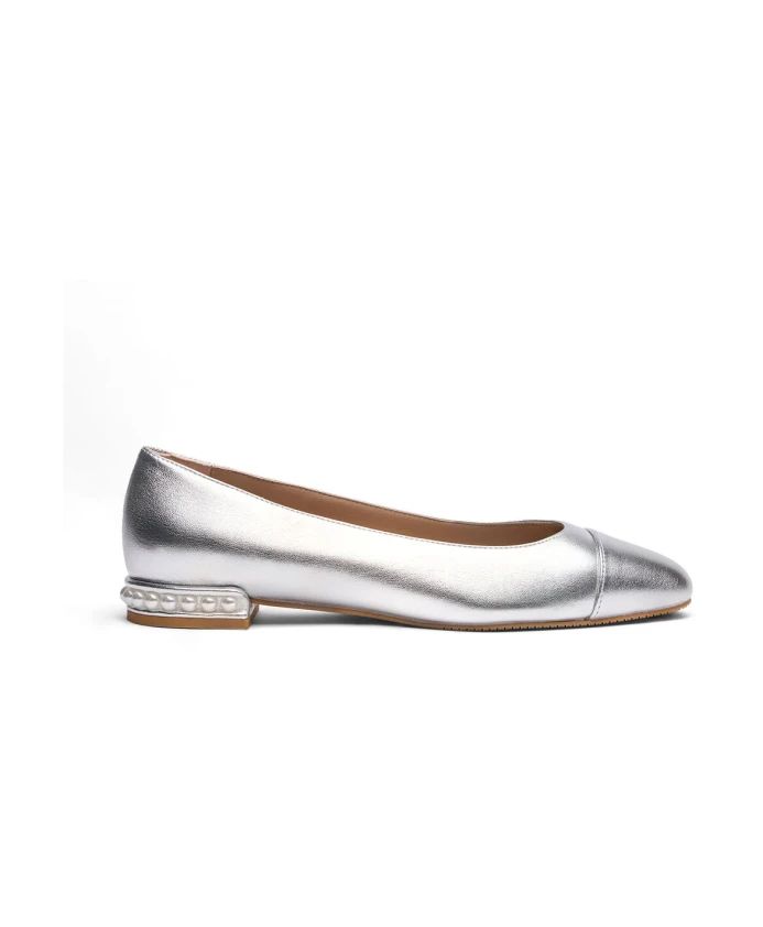 Балетки из бисера Stuart Weitzman, серый