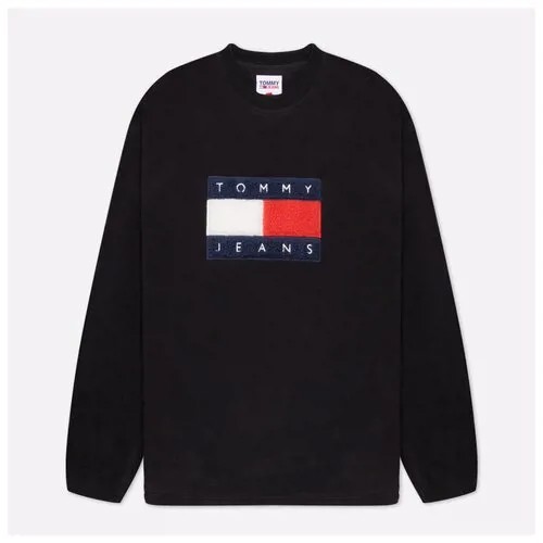 Мужская толстовка Tommy Jeans ABO Polar Fleece Crew Neck чёрный , Размер XXL