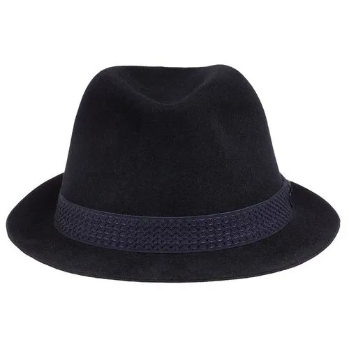 Шляпа федора Christys, подкладка, размер 61, синий