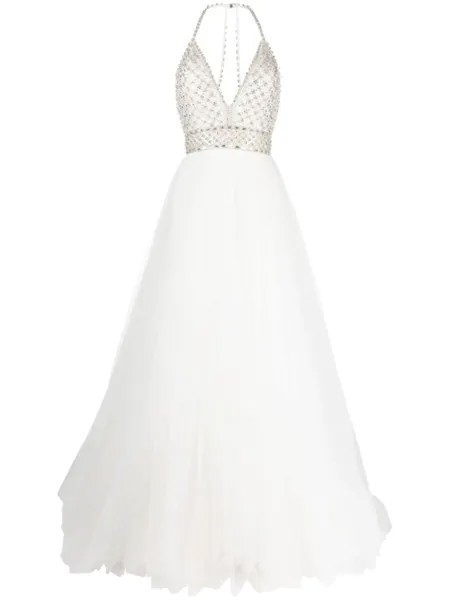 Вечернее платье Eva с кристаллами Jenny Packham, белый