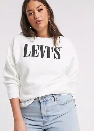 Свитшот с логотипом в стиле 90-х Levi's Plus-Белый
