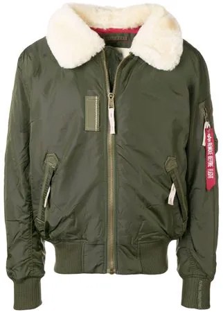Alpha Industries shearling bomber jacket