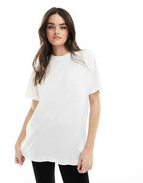 Футболка Oversize New Look – Einfarbiges в цвете Weis