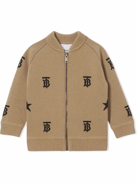Burberry Kids кардиган с монограммой