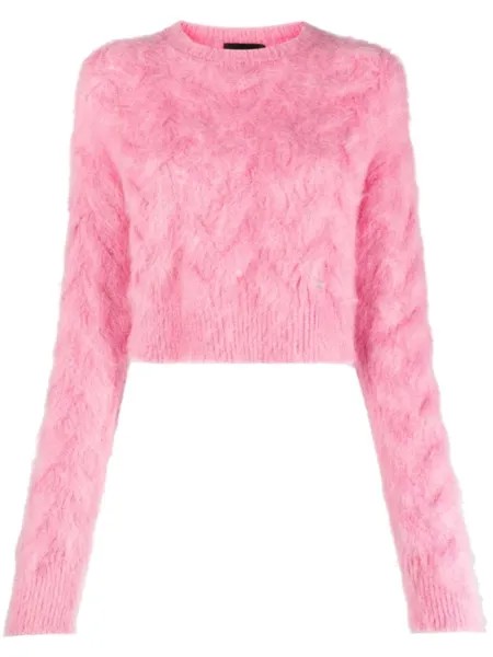 Dsquared2 фактурный джемпер, розовый