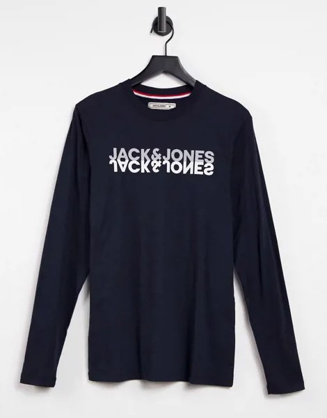 Темно-синий лонгслив для дома Jack & Jones