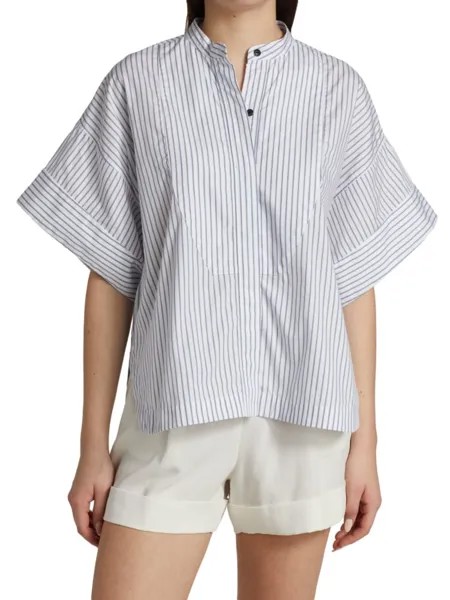 Рубашка в полоску оверсайз Laura Rag & Bone, цвет Blue Stripe
