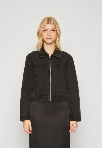 Джинсовая куртка JACKET Abercrombie & Fitch, цвет black