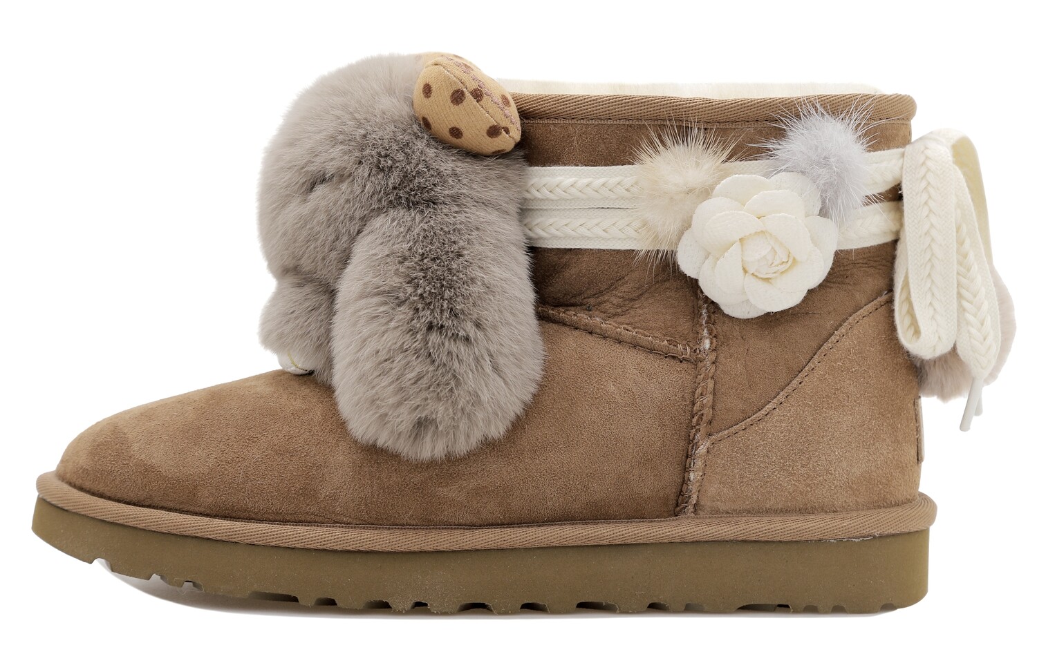 CLASSIC MINI Зимние ботинки женские коричневые/серые Ugg