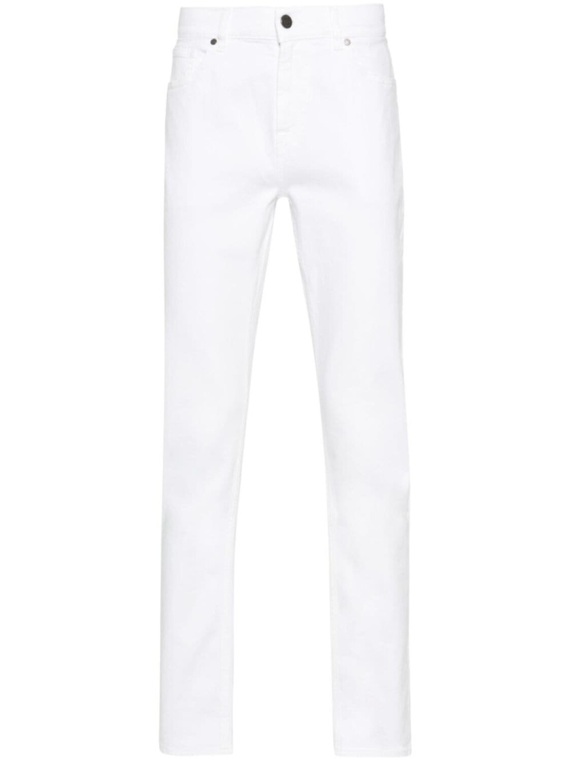 7 For All Mankind узкие джинсы средней посадки с завышенной талией, белый