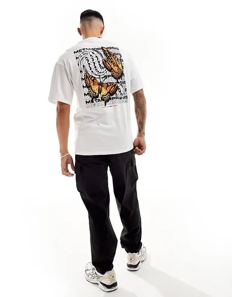 Футболка Oversize Jack & Jones в цвете Wei = mit Metamorphosis-R cckenprint