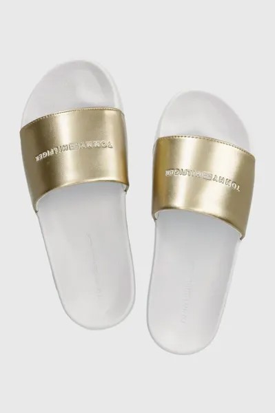 Шлепанцы METALLIC POOL SLIDE Tommy Hilfiger, золотой