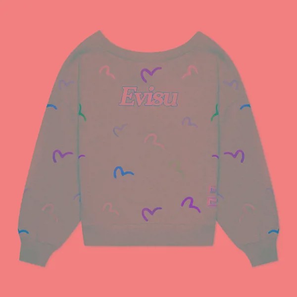 Женская толстовка Evisu All Over Seagull Embroidered