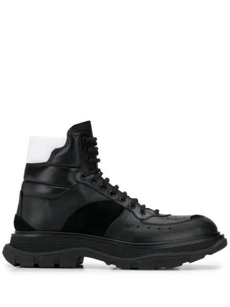 Alexander McQueen высокие кроссовки на шнуровке, черный