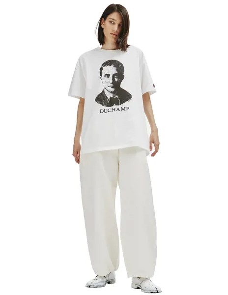 Белая футболка с принтом Duchamp