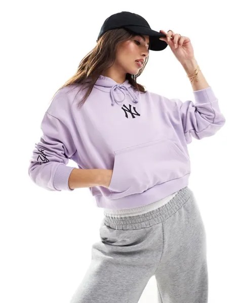 Сиреневый худи с вышивкой New Era LA