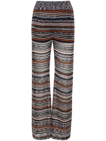 Missoni полосатые брюки вязки интарсия, синий