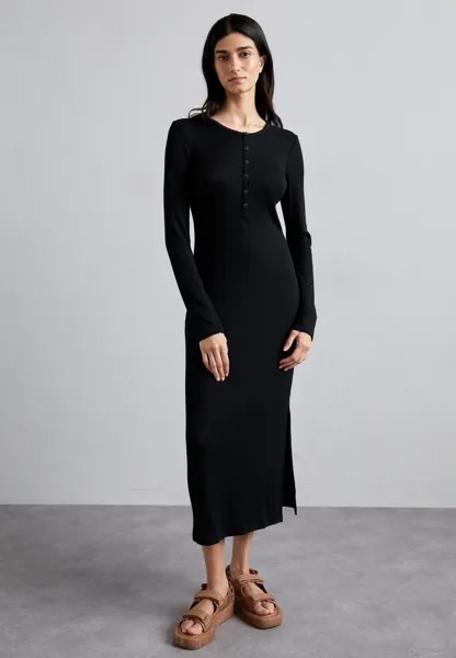 Платье макси HENLEY DRESS rag & bone, цвет black