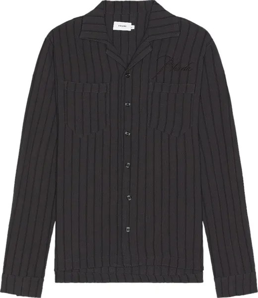 Рубашка Rhude Slate Stripe Shirt 'Blue Stripe', синий