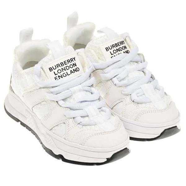 Белые кроссовки на шнуровке Union Burberry детские