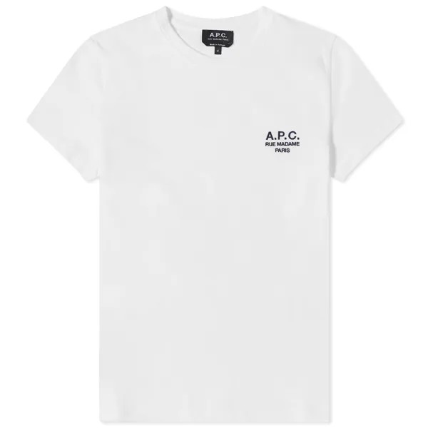 Футболка A.P.C. Denise Logo, цвет Aab Whiteцвет Aab White