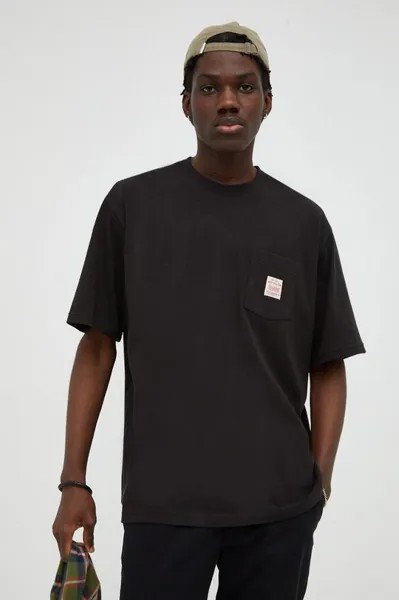 Хлопковая футболка Levi's, черный