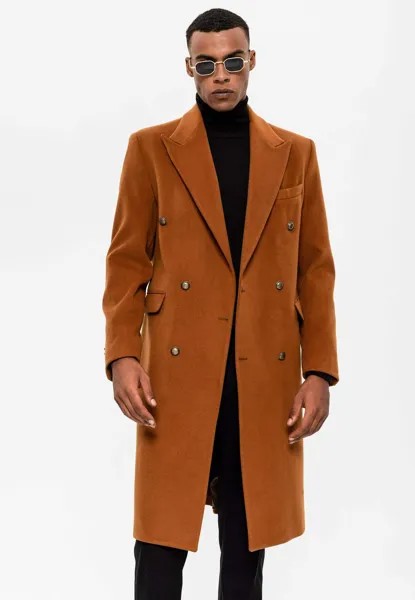 Пальто классическое Double Breasted Antioch, коричневый
