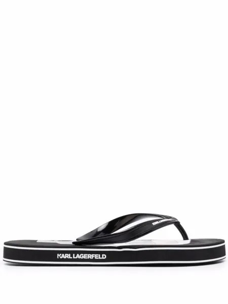 Karl Lagerfeld шлепанцы Ikonic, черный