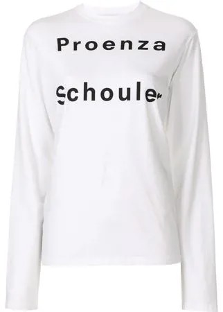 Proenza Schouler White Label футболка с длинными рукавами и логотипом