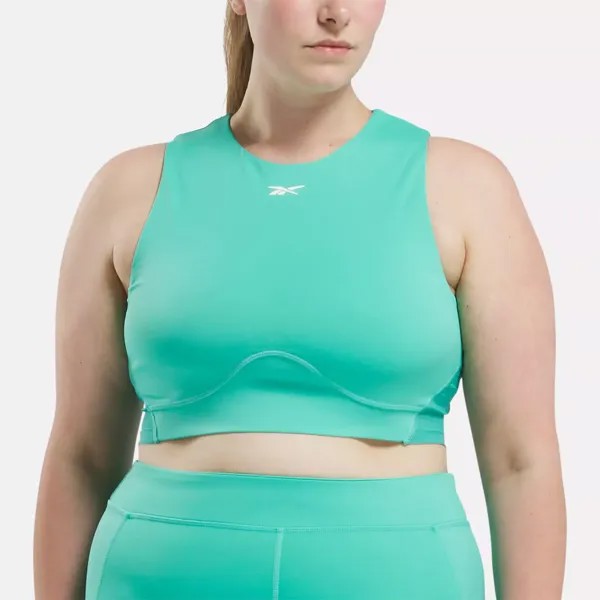 Укороченный топ Lux Contour (большие размеры) Reebok, зеленый