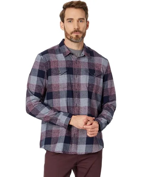 Рубашка John Varvatos Long Sleeve Dale Yarn Dye Sport, цвет Ink Blue