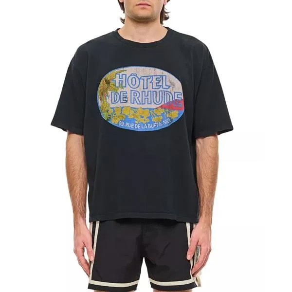Футболка rhude dimora cotton t-shirt Rhude, черный