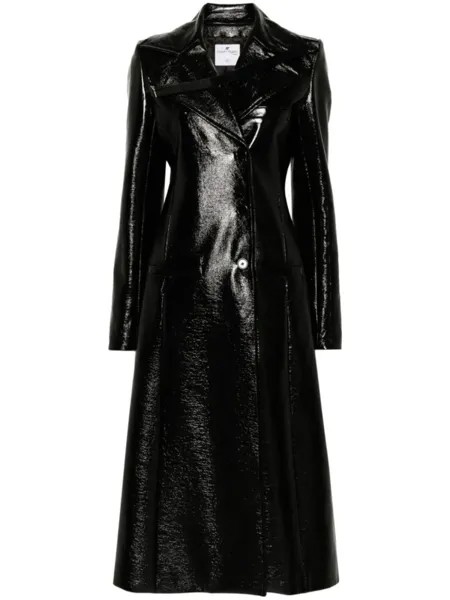 Courrèges тренч Heritage Vinyl из искусственной кожи, черный