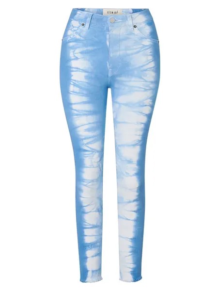 Окрашенные вручную укороченные джинсы до щиколотки ITEM m6, синий