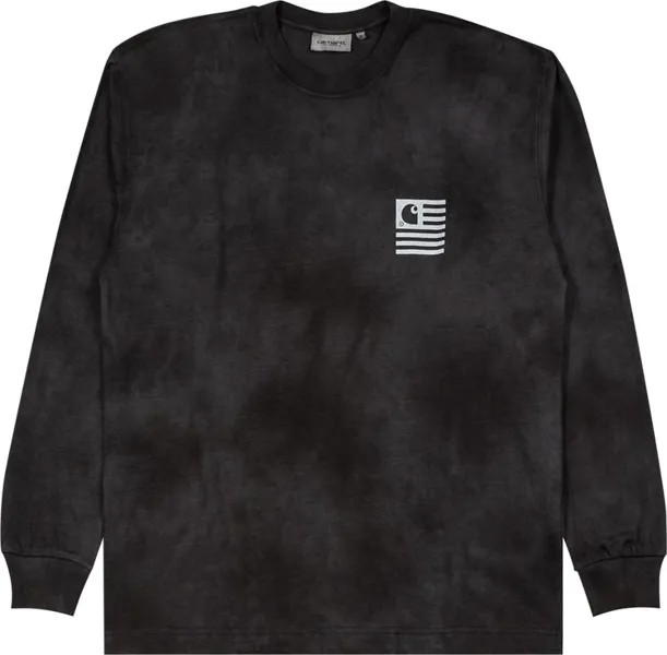 Футболка Carhartt WIP Chromo Long-Sleeve T-Shirt 'Black', черный