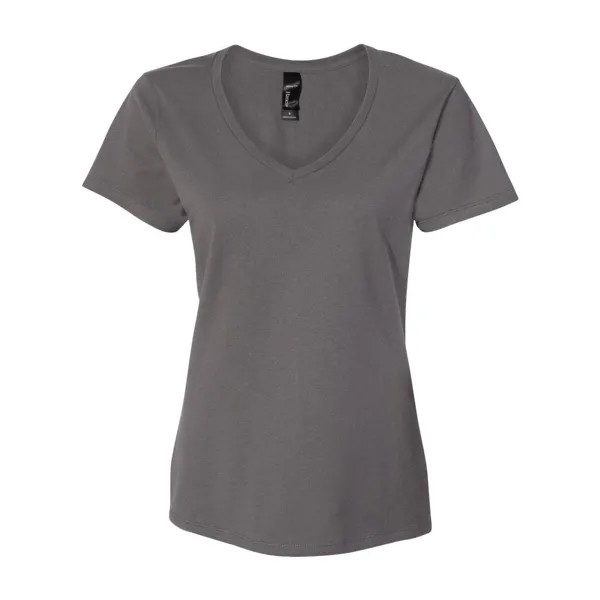 Женская футболка с v-образным вырезом Hanes Perfect-T, цвет Smoke Grey
