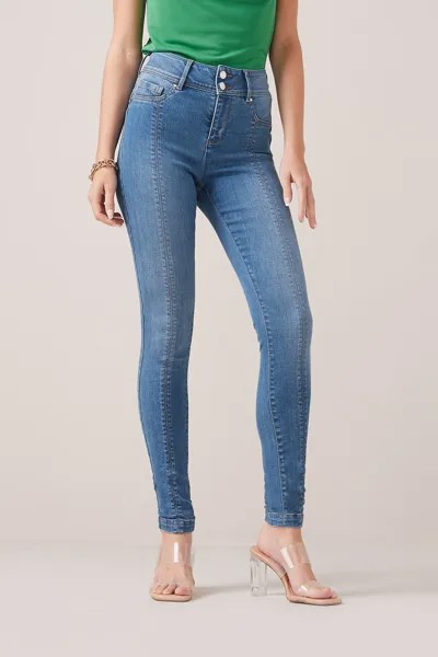 Плотные джинсы утягивающие и моделирующие фигуру Next, синий