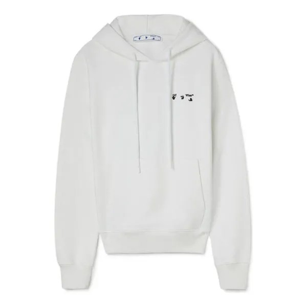 Толстовка OFF-WHITE SS22 Solid Color Hooded Pullover Long Sleeves Unisex White, белый