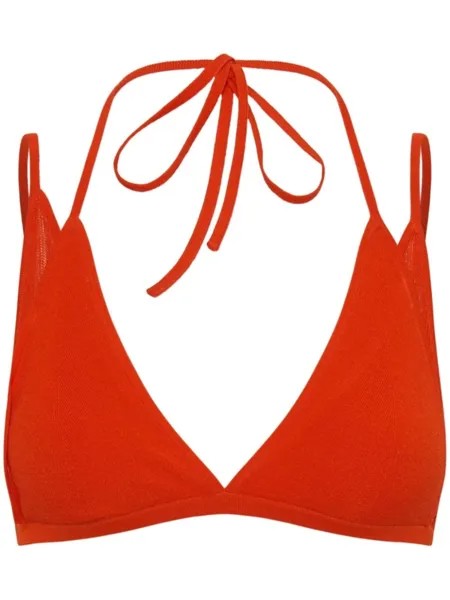 Dion Lee топ-бра с завязками, оранжевый