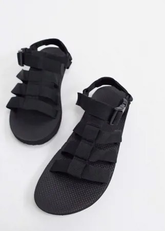 Черные сандалии с застежкой Teva-Черный цвет