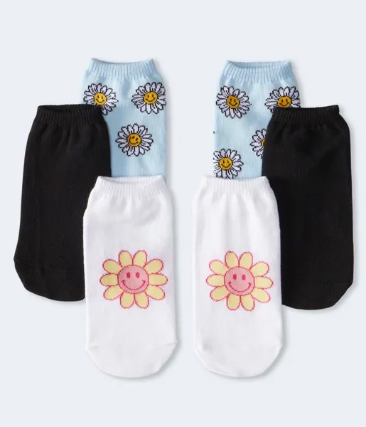 Комплект носков до щиколотки Smiling Daisies, 3 шт. Aeropostale, белый