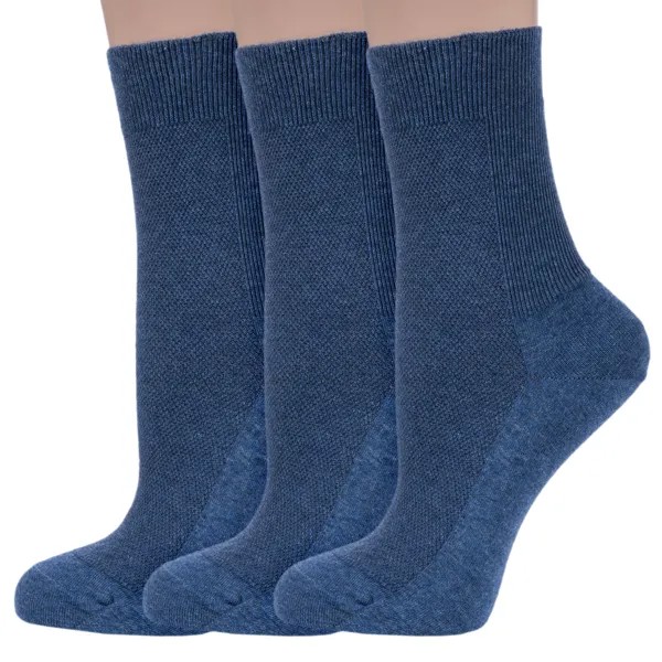 Комплект носков женских Dr Feet 3-15DF8 синих 23