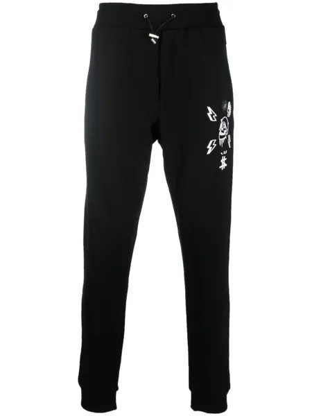 Зауженные спортивные брюки Hexagon Philipp Plein, черный
