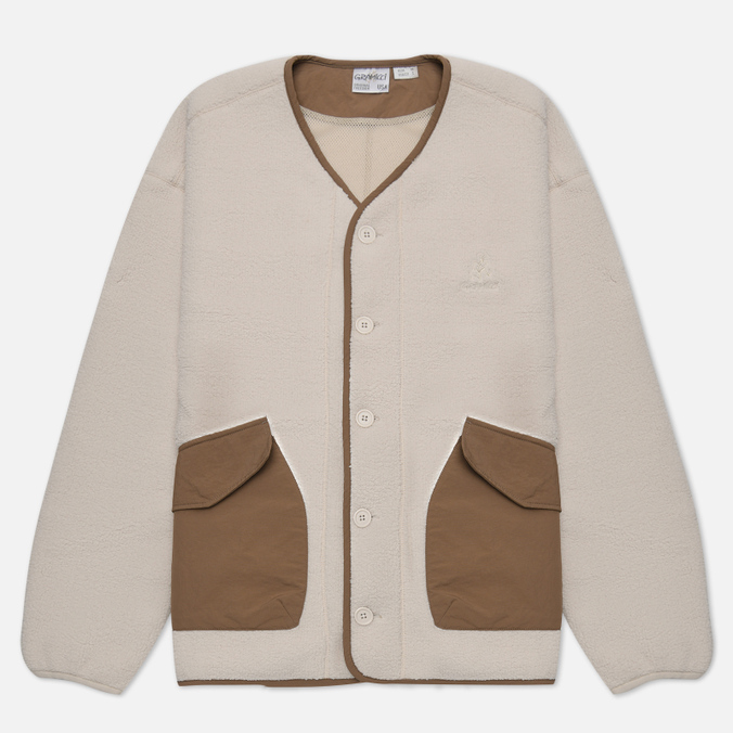 Мужская толстовка Gramicci Boa Fleece Cardigan бежевый, Размер S