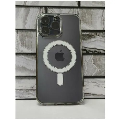 Чехол на айфон 12 про мах с функцией Магсейф / Сase iphone 12 Pro Max Magsafe / Прозрачный