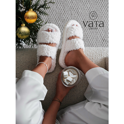 Тапочки VATA collection, размер 36-37, белый