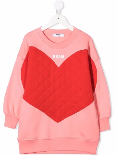 MSGM Kids платье-толстовка с принтом