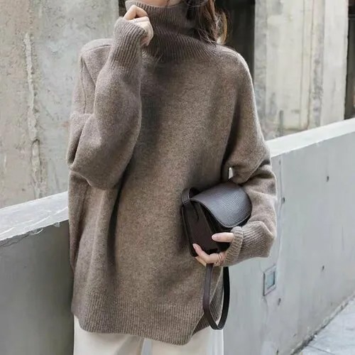 Пуловер размер OneSize, коричневый