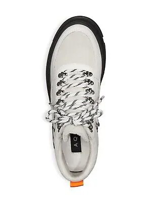 AQUA Женские белые кожаные походные ботинки на платформе 1-1/2 дюйма на блочном каблуке 9,5 м