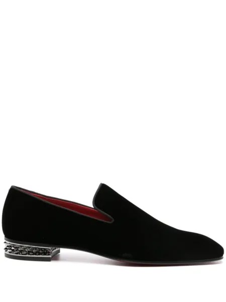 Christian Louboutin бархатные лоферы Dandyrocks, черный